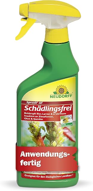 Neudorff Neudorff Spruzit AF Schädlingsfrei – Bekämpft Schädlinge wie Buchsbaumzünsler, Blattläuse, Thripse an Zierpflanzen, Gemüse, Obst und Kräutern, 500 ml — Pflanzenschutz