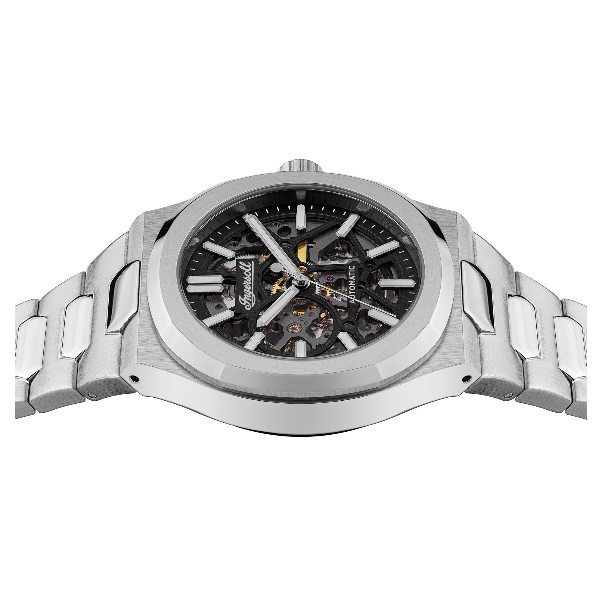 Ingersoll 1892 The Catalina Herren-Automatikuhr, 42 mm, mit skelettiertem Zifferblatt und Edelstahlarmband