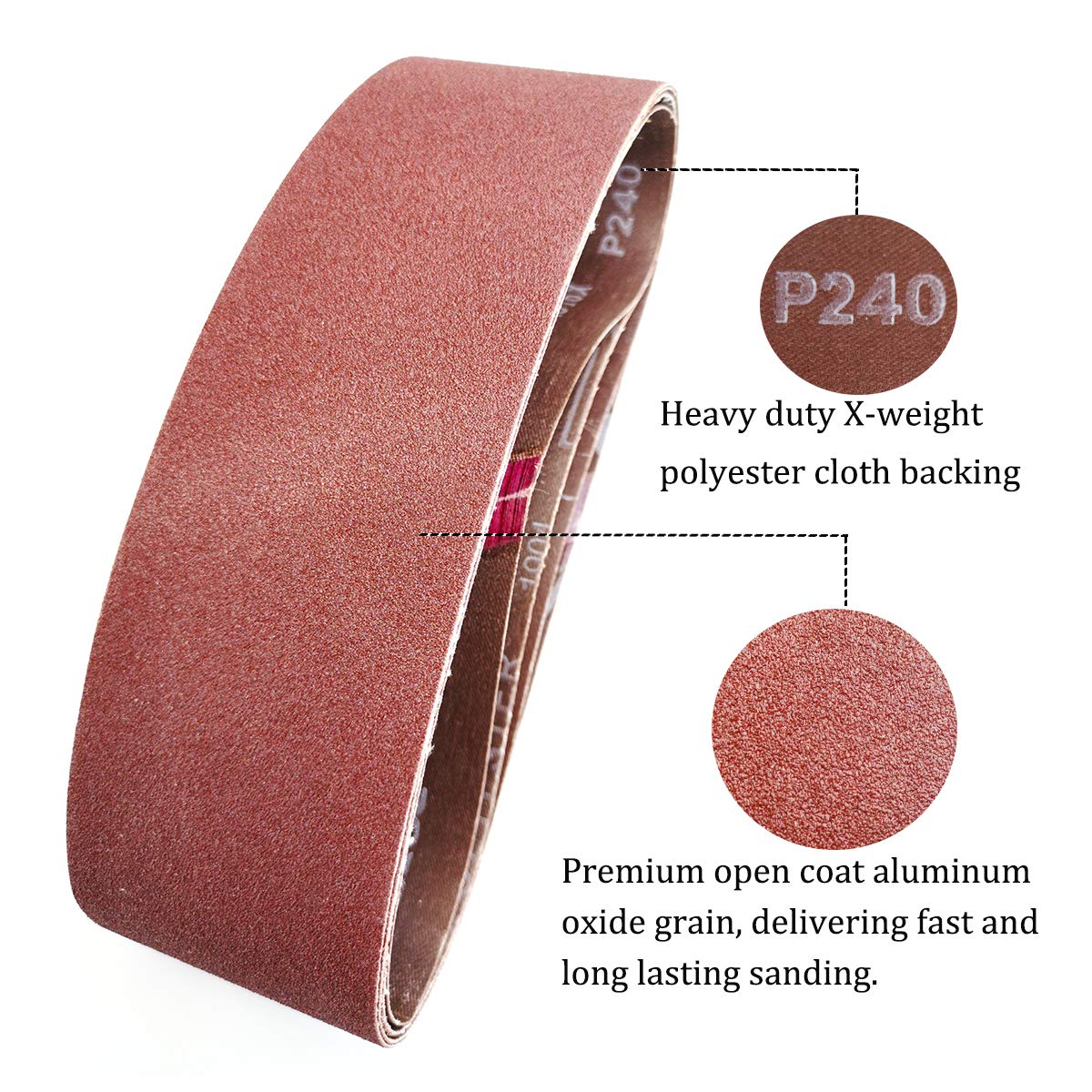 Aiyard 12x18 Inch Aluminum Oxide Sanding Belts, Botswana