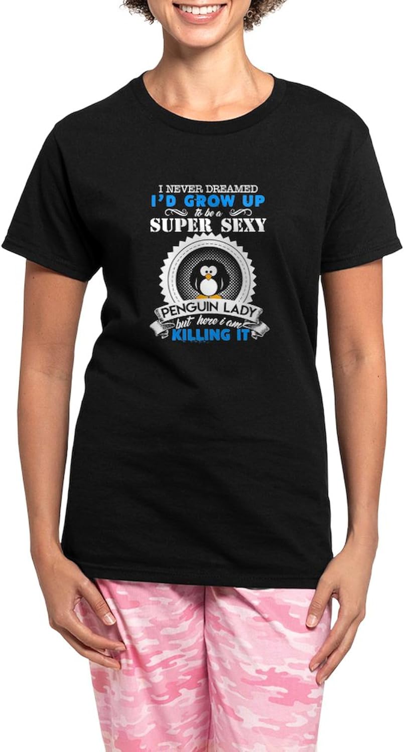 CafePress Super Sexy Penguin Lady Women's Dark Pajamas Womens Novelty PJ Sleepwear