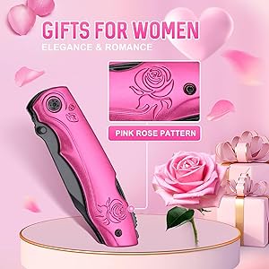 Womens Mom Gifts for Mothers Day Christmas, Stocking Stuffers for Women, Pin-k Multitool for Women, Christmas Birthday Stocking Stuffers Gifts for Wife Girlfriend Her, Anniversary Mothers Day Gift