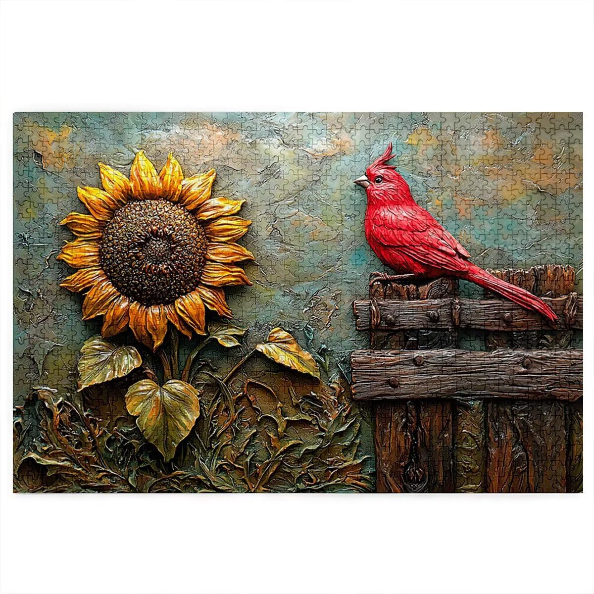 Puzzle 5000 sztuk słonecznika dla dorosłych, drewniane puzzle dla dorosłych, trudne drewniane łamigłówki, rodzinne gry edukacyjne, łamigłówki z pudełkiem na prezenty dekoracje do domu, prezent dla