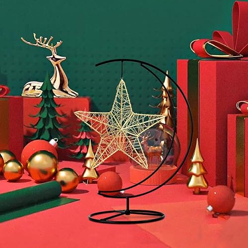 Miniatura 6 de CXLE Soporte de exhibición de adornos, soporte de hierro para colgar globos de vidrio, terrario de plantas de aire, bola de bruja, adorno de Navidad