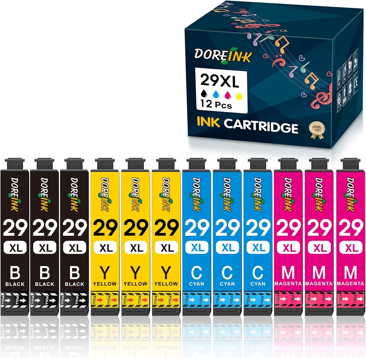 12er Value Pack 29XL Druckerpatronen Kompatibel für Epson 29XL Patronen mit Epson Expression Home XP-352 XP-342 XP-332 XP-235 XP-245 XP-255 XP-335 XP-345 XP-355 XP-432 XP-435 XP-442