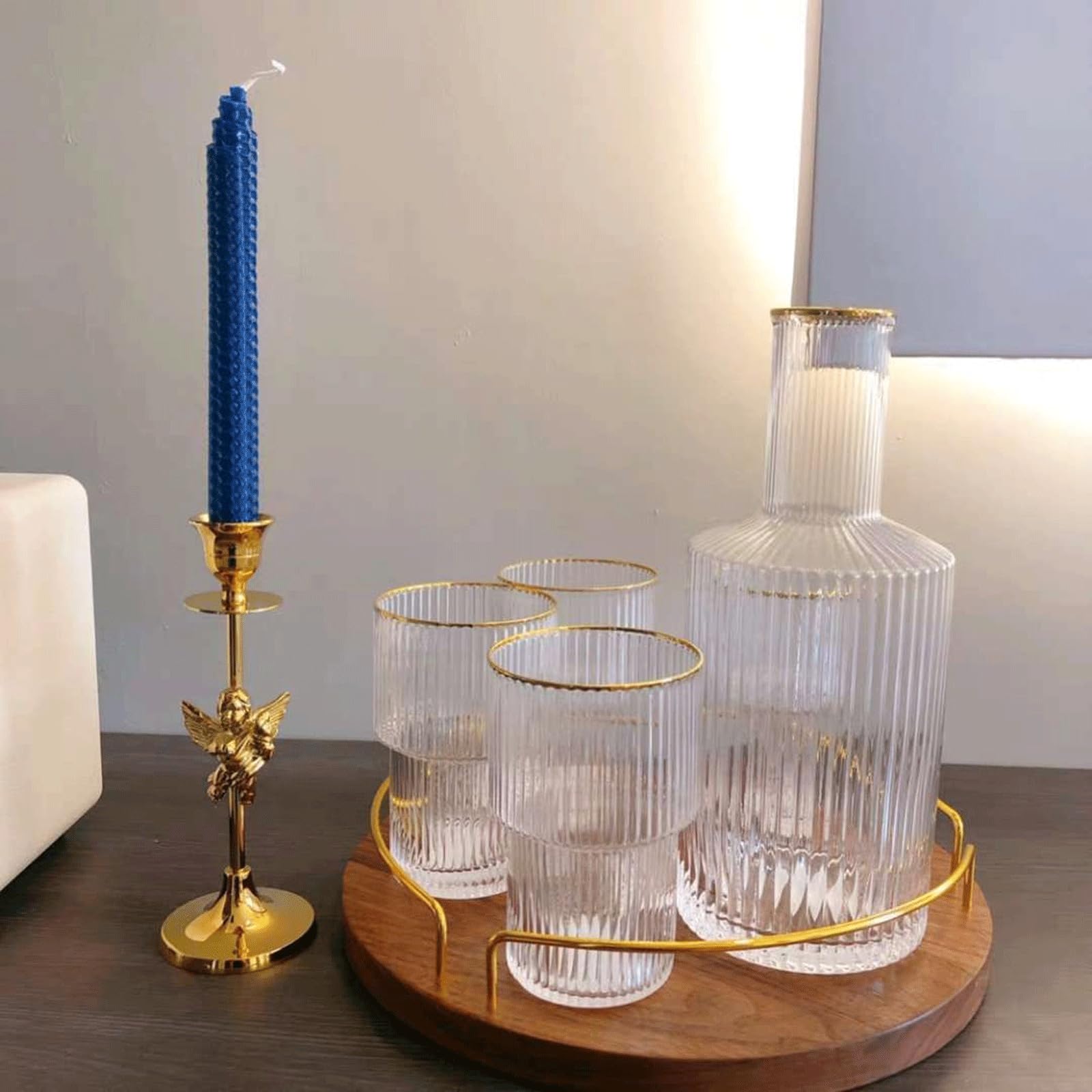 Elegante candeliere Conico in Ottone 6,5x6,5x18 cm per Decorazioni per la casa, candelabri e centrotavola ()
