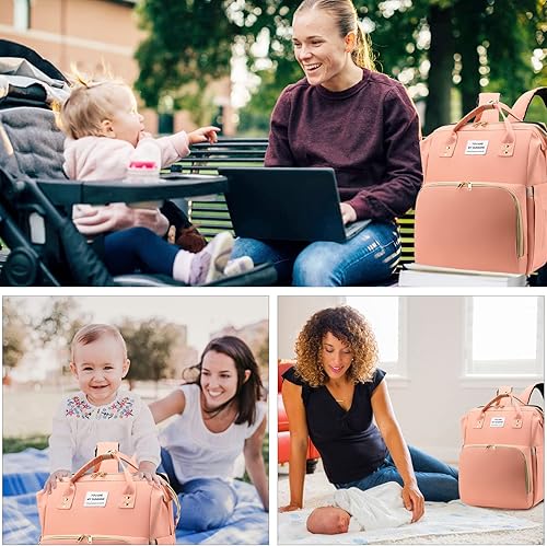 Miniatura 6 de Tandanic Diaper Bag Backpack Baby Diaper Bag with Changing Station Mommy Bag Travel Multifunction Foldable Large Diaper Bags with Changing Pad for