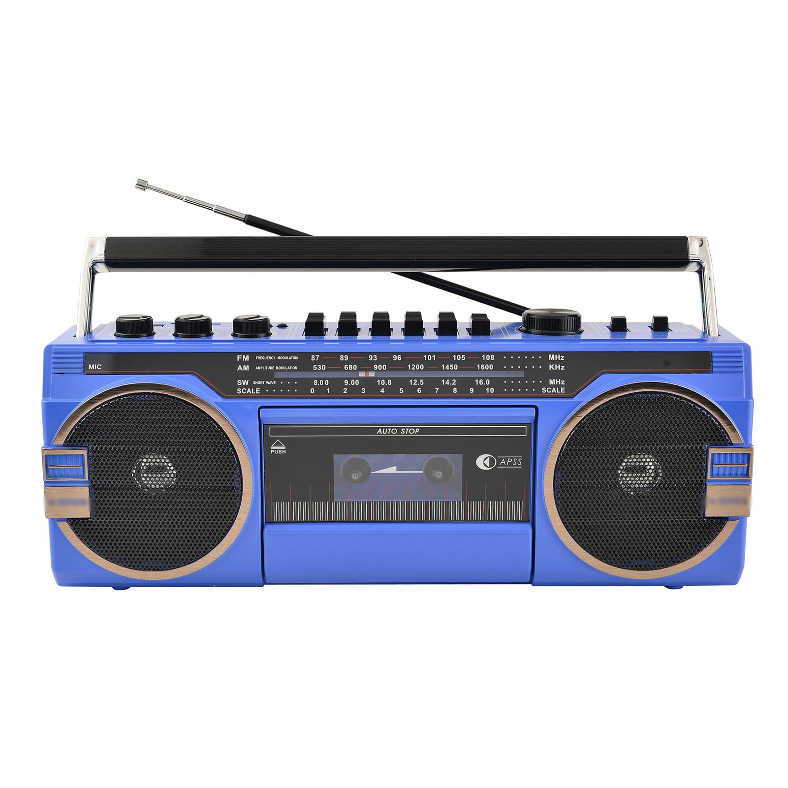 WDWDW Cassette Player Bluetooth CD Boombox Portable Radio Portable,Vintage Multi-Function Recorder with Built-In Battery,TF MP3