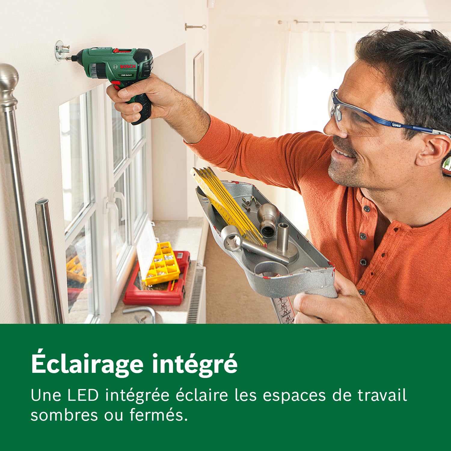 Bosch PSR SELECT Visseuse sans fil (embouts, batterie Compact Power BA 4 V 2,0 Ah, boîte en carton)