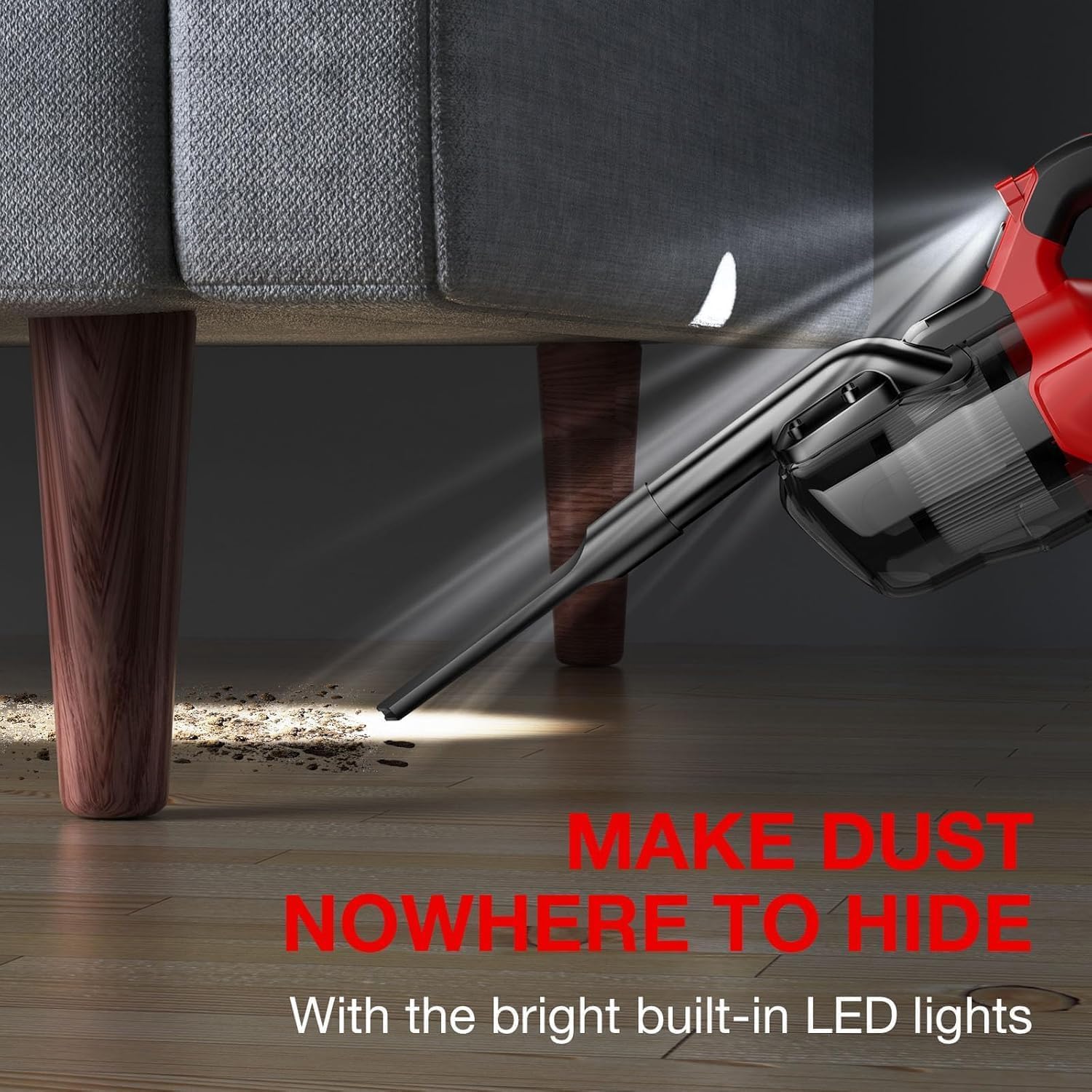 Cordless Vacuum Cleaner Compatible with Milw-aukee 18v, 5 in 1 Handheld Brushless Stick Vacuum Cleaner with 500W Powerful Motor, 55 CFM Portable Hand Vacuum (No Battery)