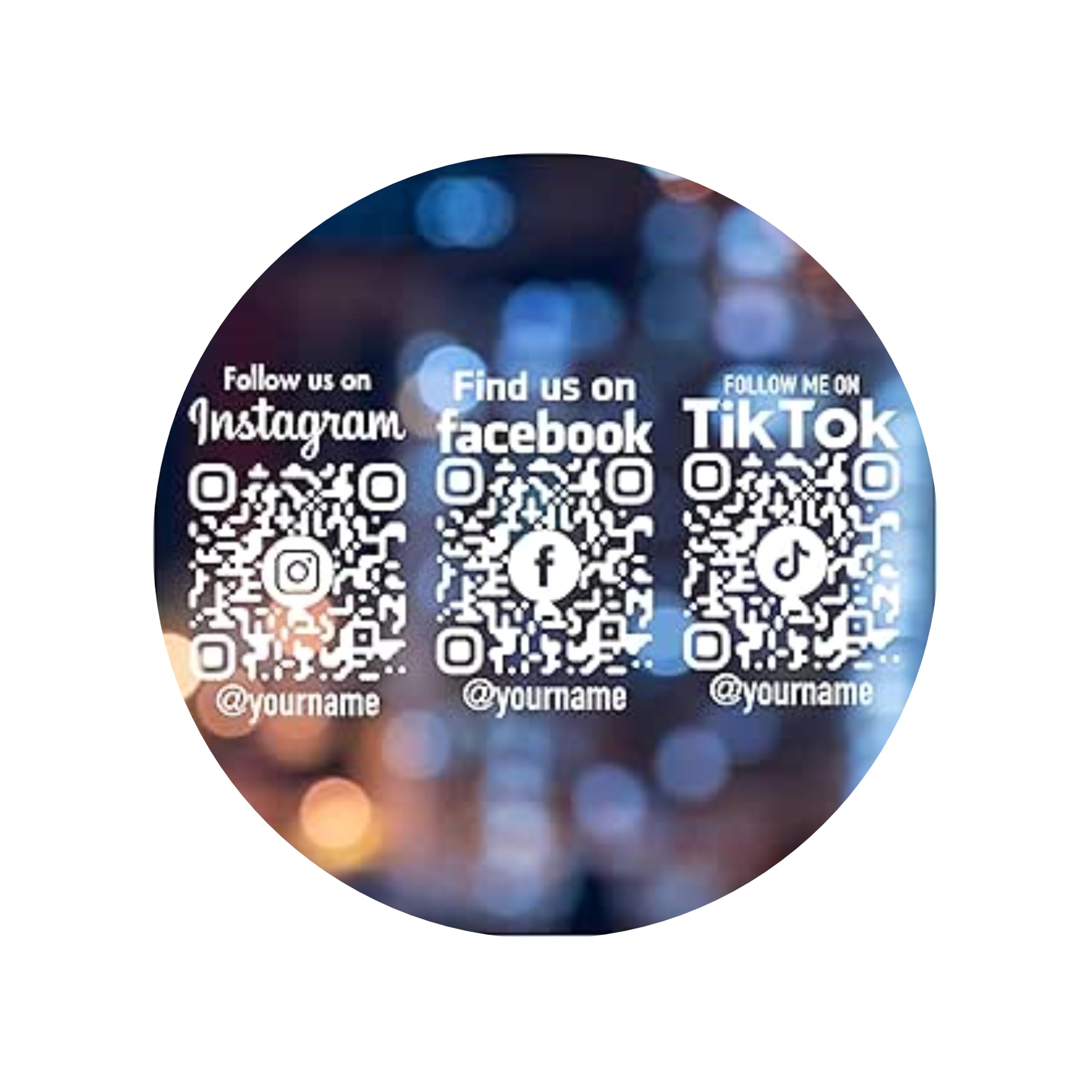 Social Media QR Code Vinyl Decal, Link Directly To Your Page, Personalised Sticker