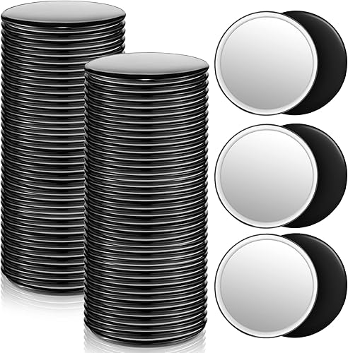 Espejo compacto redondo de vidrio para maquillaje, espejo de bolsillo pequeño, mini espejos portátiles, mini espejo de maquillaje para mujeres y Espejo compacto redondo de vidrio para maquillaje, espejo de bolsillo pequeño, mini espejos portátiles, mini espejo de maquillaje para mujeres y