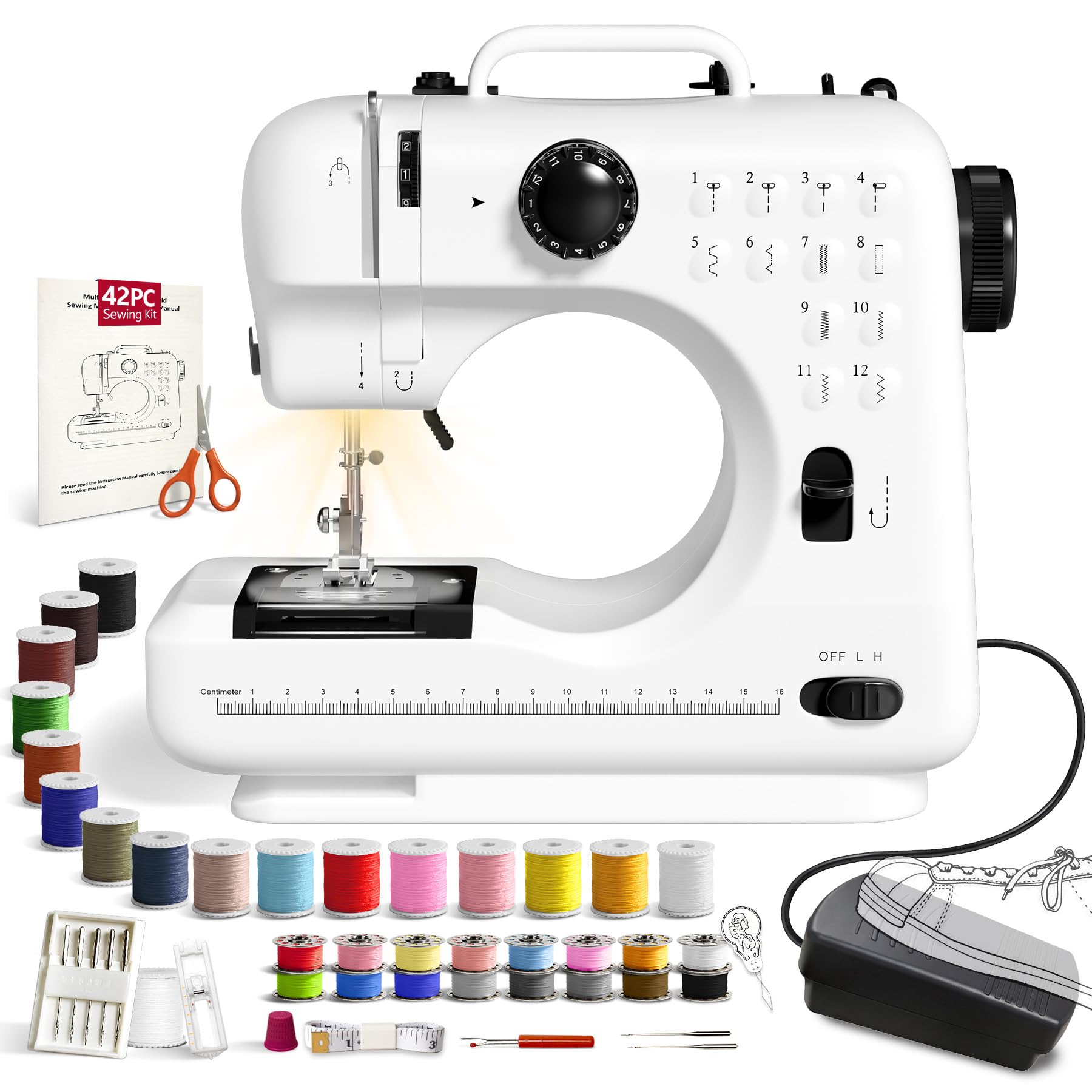 Verdanika mini sewing machine with 12 stitches