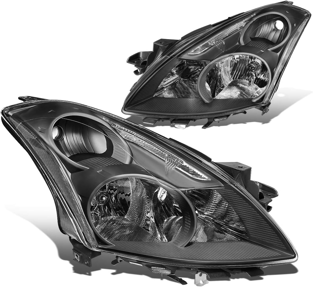 DNA Motoring HL-OH-NA10-BK-CL1 Pair Black/Clear Headlight/Lamps [for 10-12 Nissan Altima Sedan]