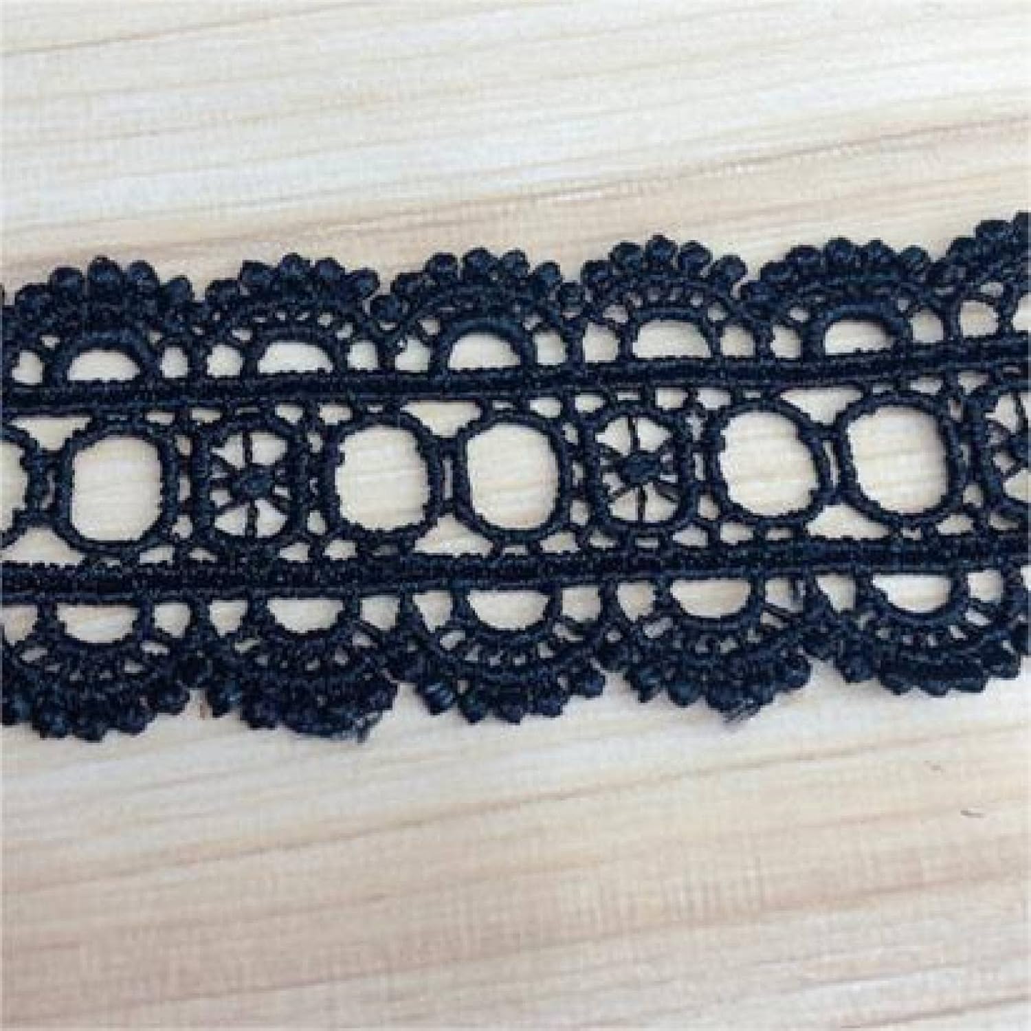15 Yards 1.3 Inch Black White Lace Trim for Sewing
