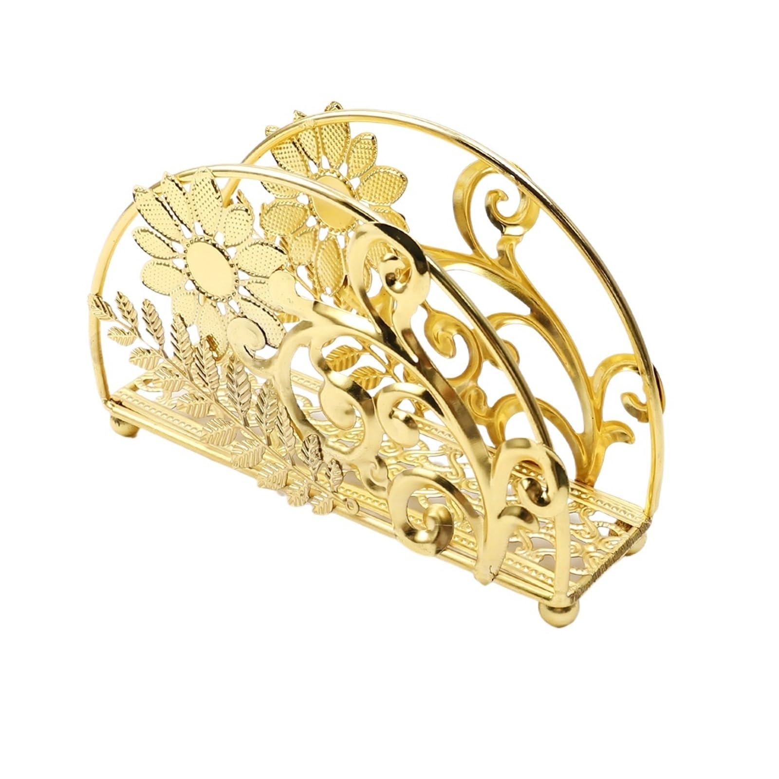 Napkin Holder Gold Napkin Holder:Tabletop Tissue Holder For Restaurants And Cafés—Creative Wrought Iron Dispenser(Gold-06)