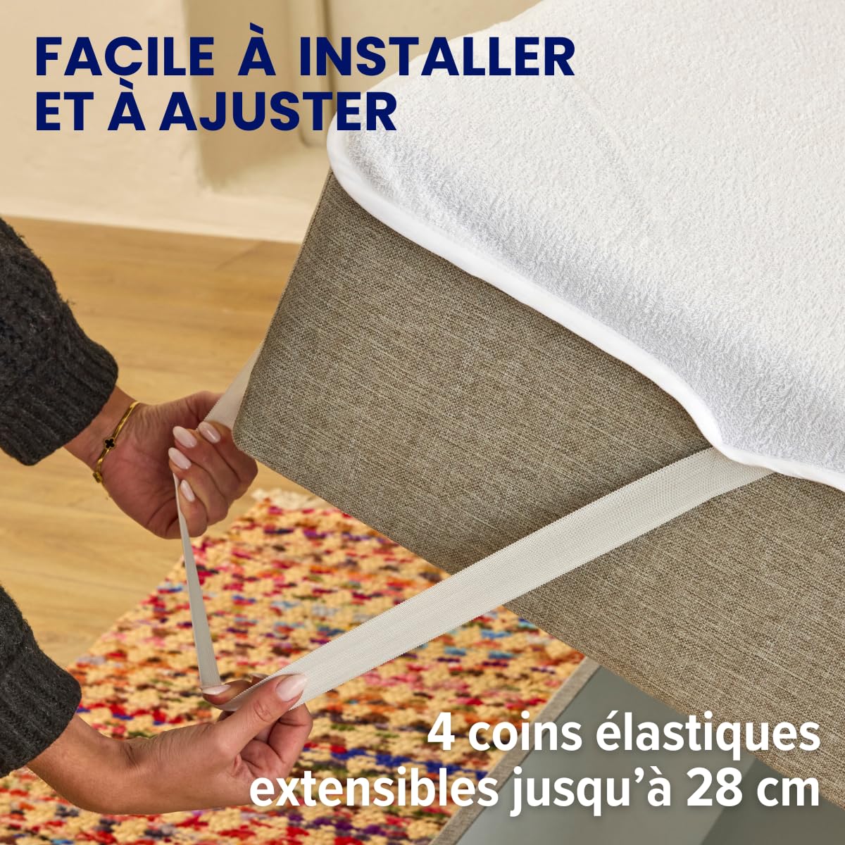 Dreamway Coprimaterasso Singolo 80x200 cm – Impermeabile, cotone Oeko-Tex, coprimaterasso resistente con 4 angoli elastici – Per materassi fino a 28 cm