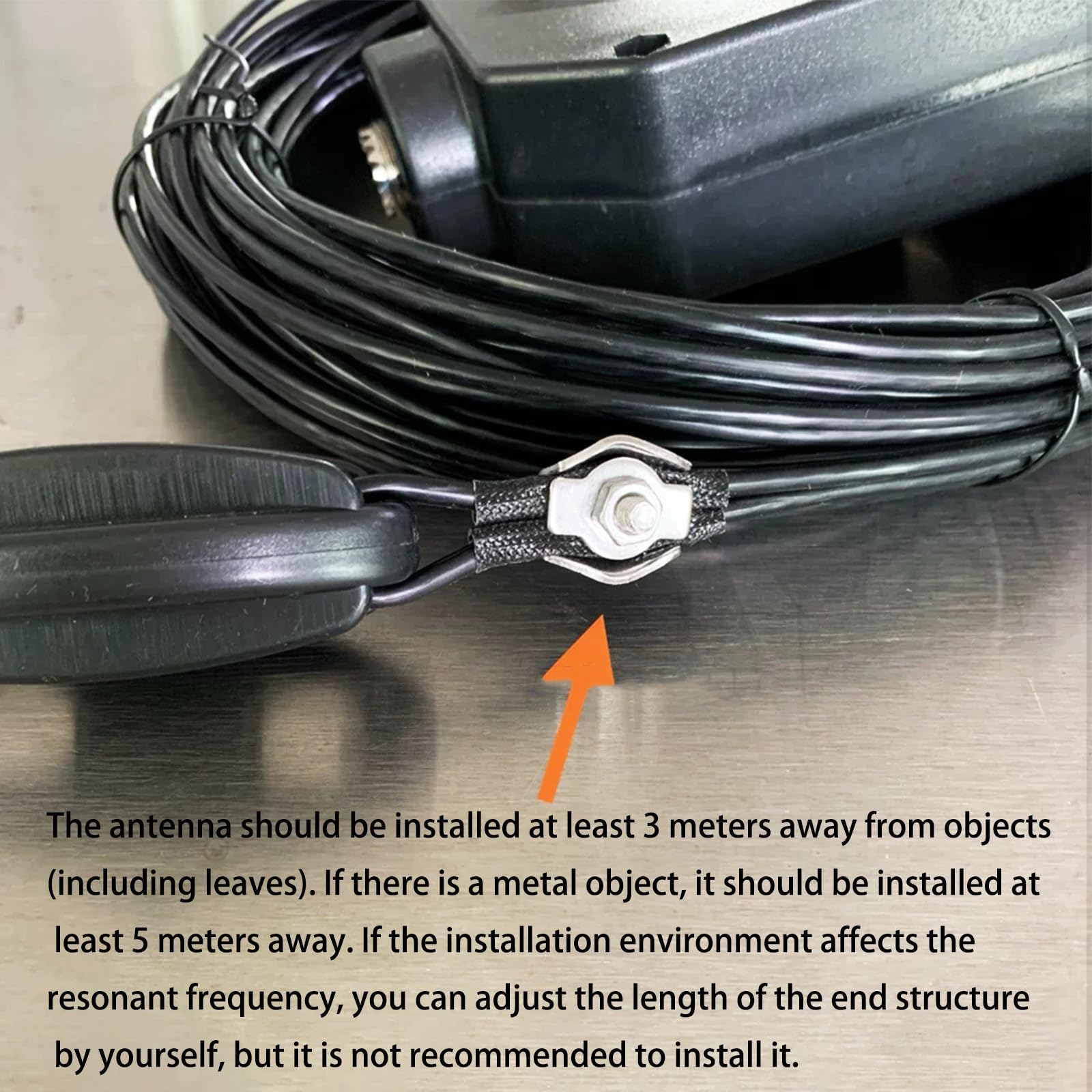 JYR8010-150W End Fed Half Wave Antenna 8 bande 80 m – 10 m EFHW HF Shortwave 3,5 – 29,7 MHz con 1:64 Balun 150 W Multiband Long Wire Antenna for Ham Radio No Tuning Required