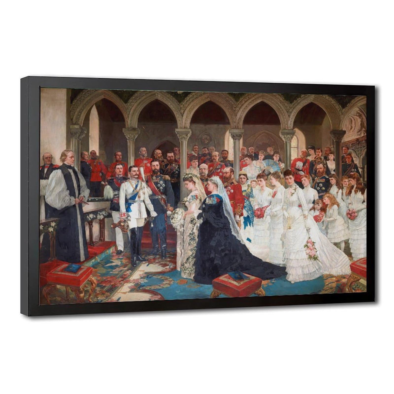 WCYB The Marriage of Princess Beatrice, 23rd July 1885 by Richard Caton Woodville Prints Posters Canvas Deco Paintings Wall Art For Office Hangable Frame 2