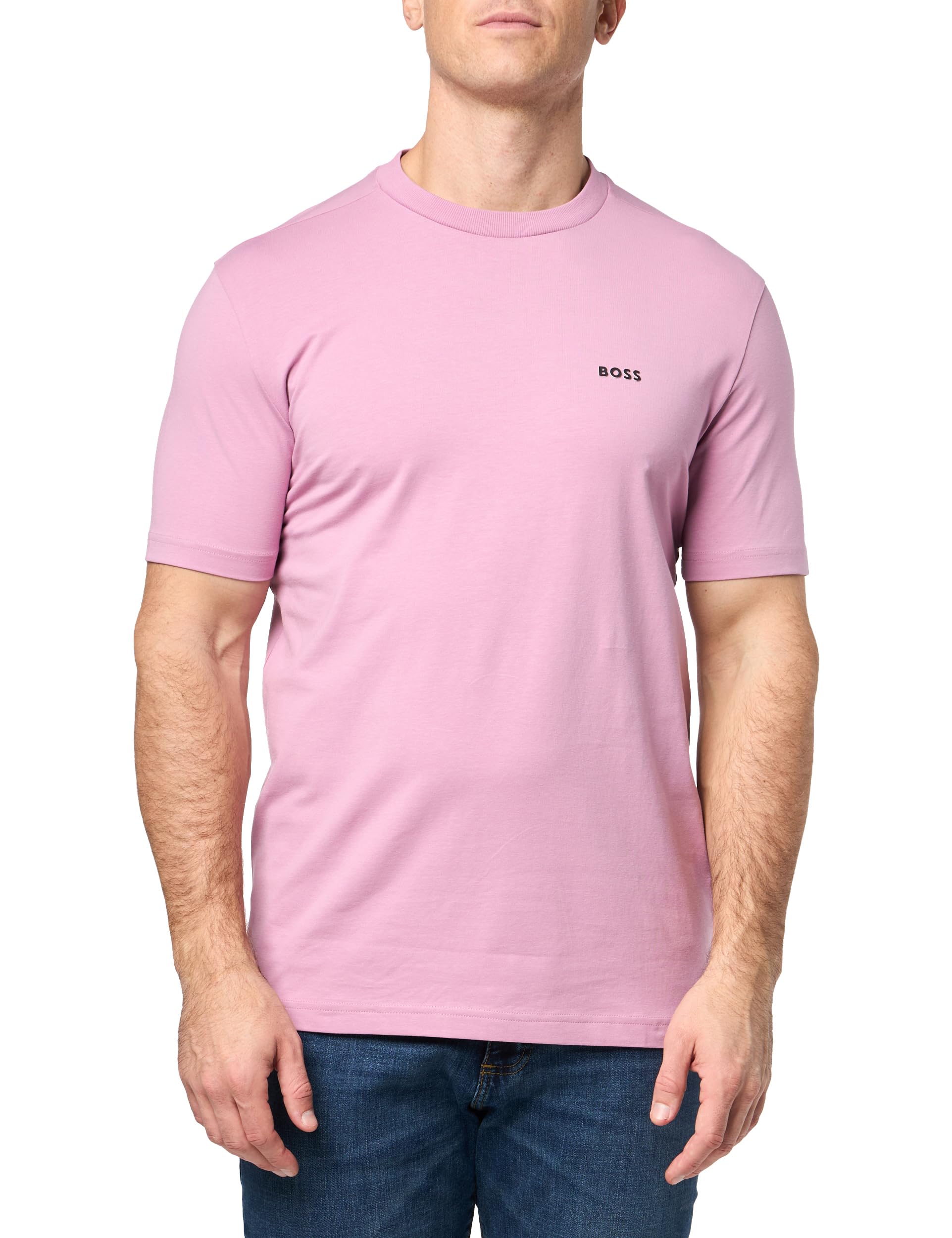 BOSS Men's Contrast Logo Cotton Stretch T-Shirt