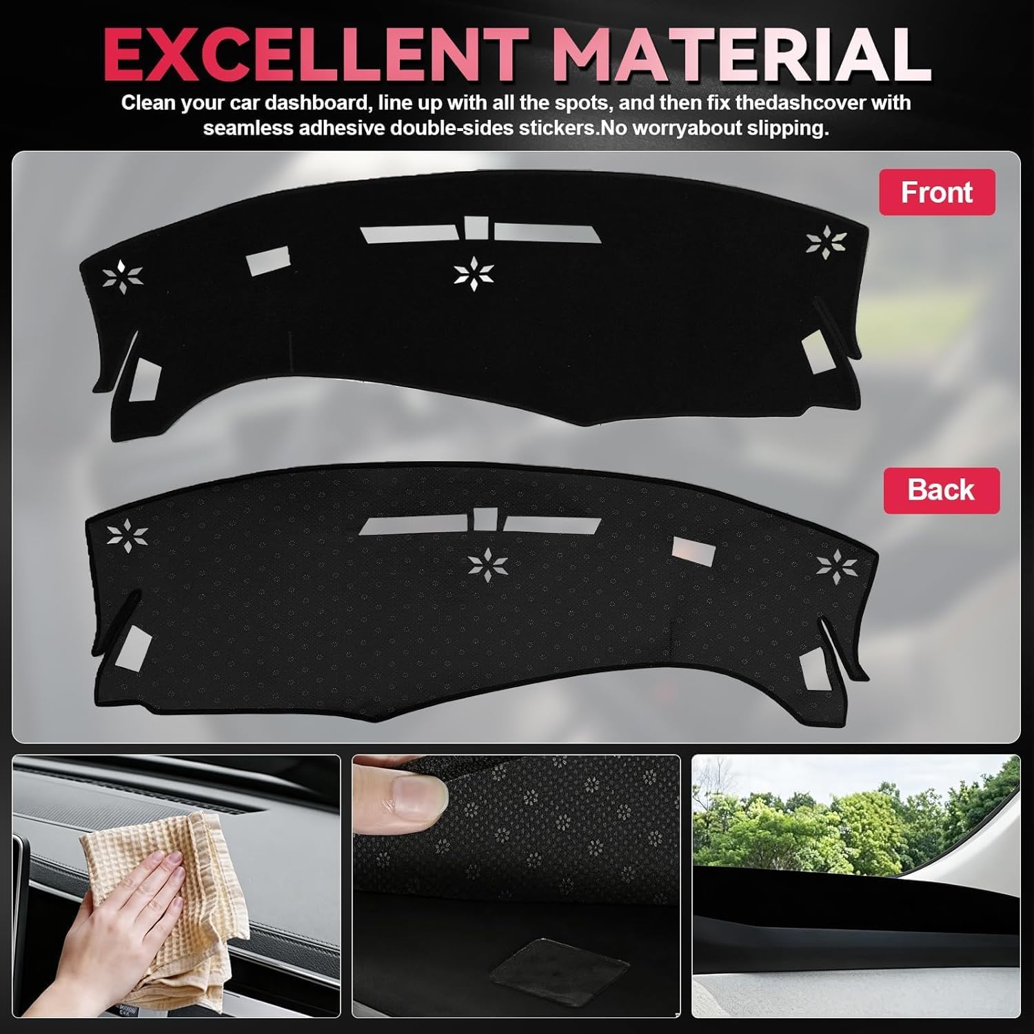 Dashboard Cover for Chevy/Chevrolet Traverse 2024 2025 2026, Non-Slip Dashboard Protector & Sunshield, UV-Blocking, Anti-Glare Dash Mat Pad