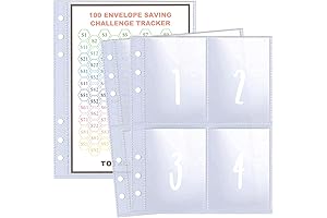 100 Envelopes Money Saving Challenge Sleeves and Tracker Sheet Protector