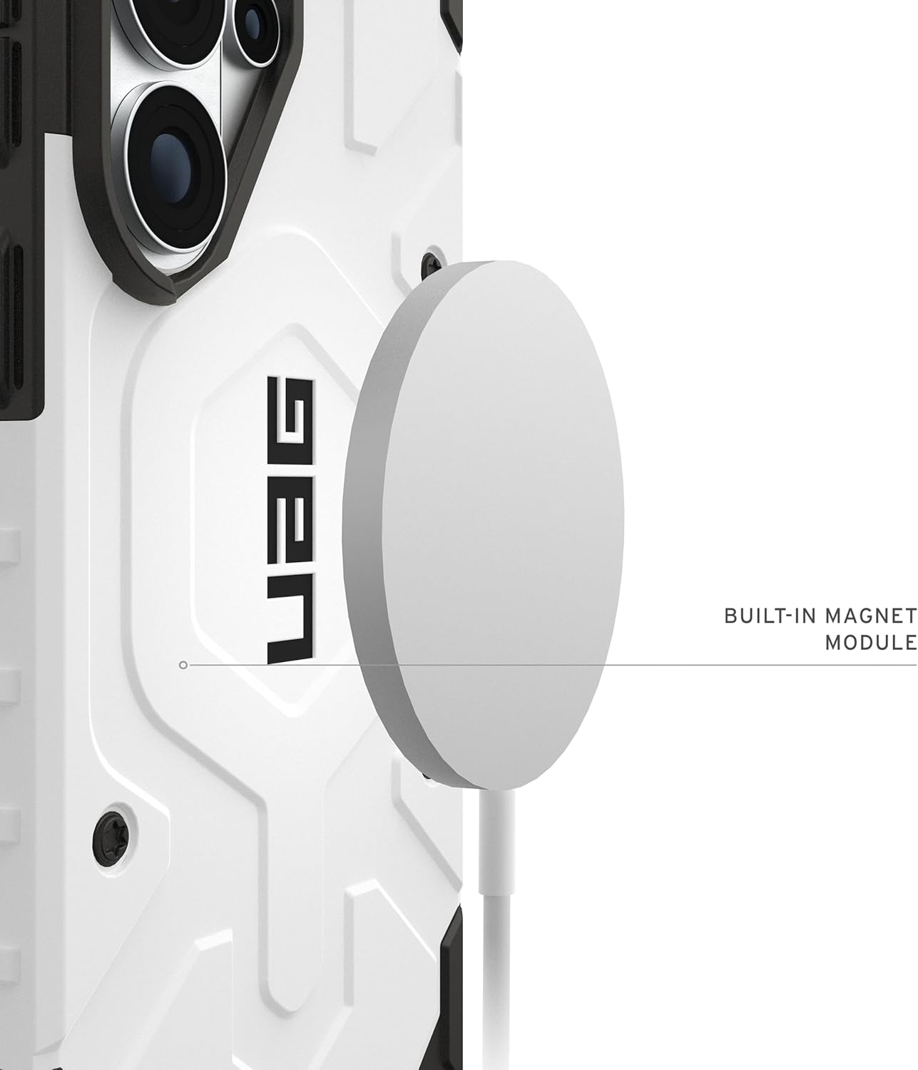 URBAN ARMOR GEAR UAG for Samsung Galaxy S26 Ultra Case 6.9" Pathfinder - Magnetic Charging Compatible Rugged Military Drop Tested Protective Cover, White