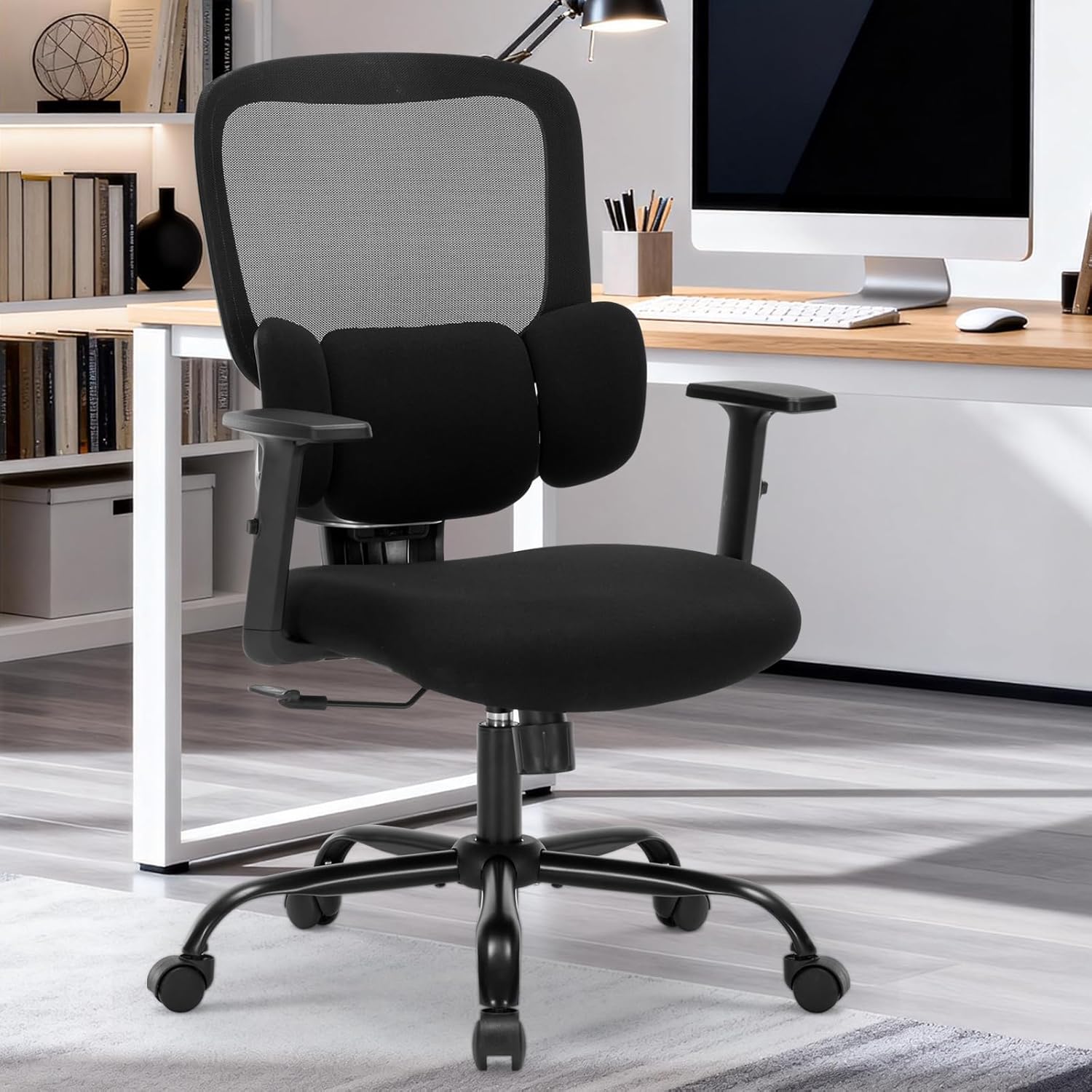 Ergonomic Office Chair Ergonomic Desk Chair with Adjustable Height Lumbar Support High Back Mesh Support with Adjustable Armrests