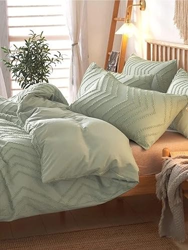 Miniatura 2 de Nanko - Juego de edredón tamaño King, jacquard capitoné, bohemio suave, reversible, microfibra, edredón y 2 fundas, todas las estaciones, juego