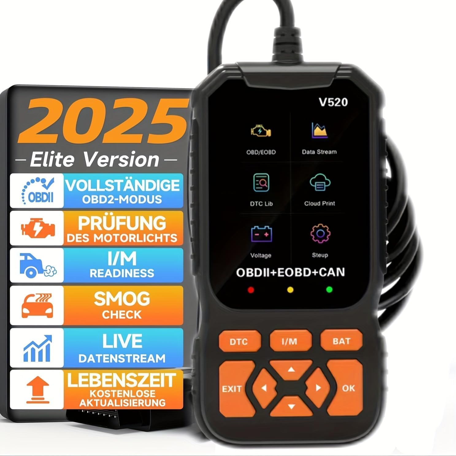 RODEDIO V520 OBD2 Scanner main unit