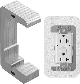 20 Pcs Wall Plate Spacer- Metal Flush Fit Device Leveling Plates- Receptacle Spacers Shims Leveler for Fixing Walls Electrical Outlet Electrical Boxes (10)
