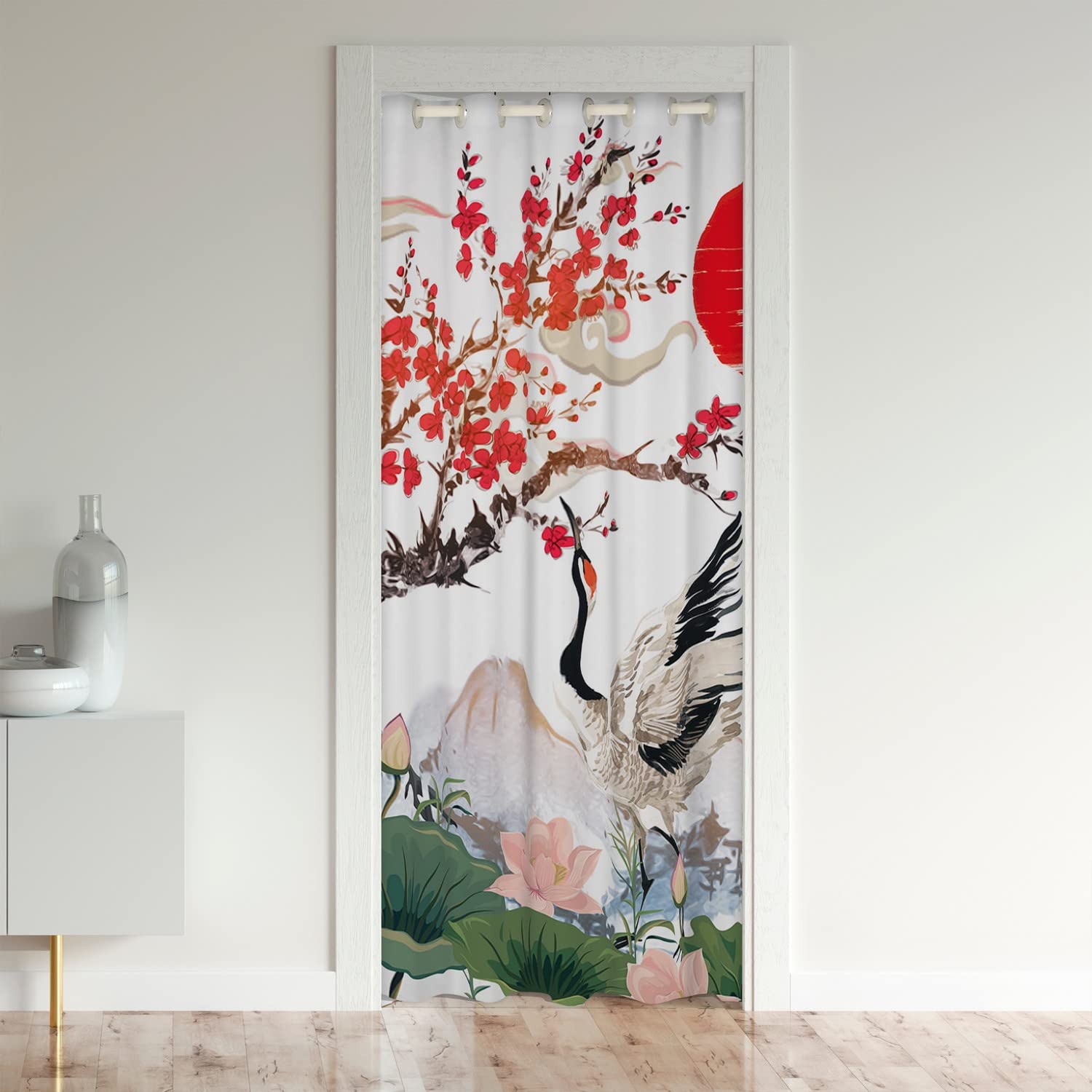 Housse de porte de placard aquarelle pour cacher le dressing et isoler la pièce