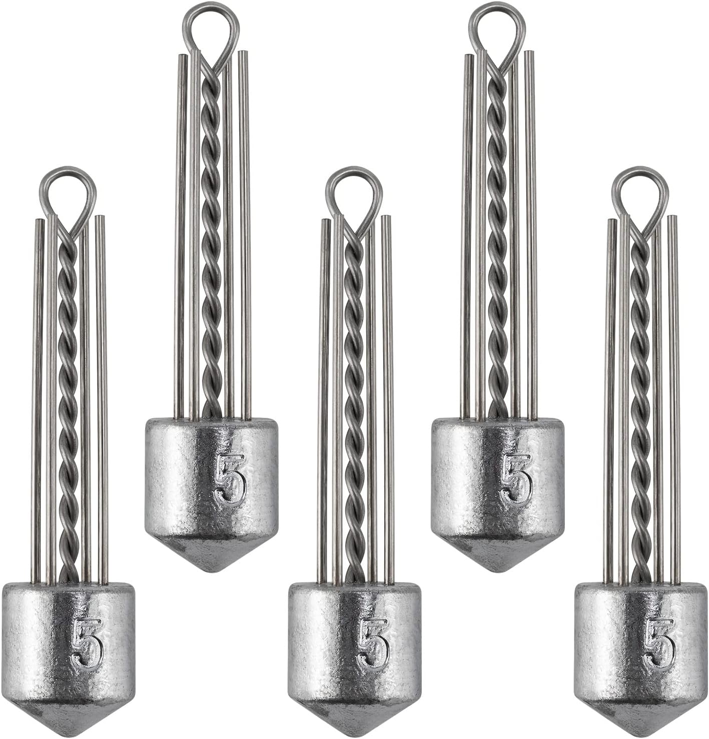 Dr.Fish 5 Pack Spider Surf Fishing Weight Sputnik Sinker 1oz-8oz Saltwater Beach Casting Sea Bottom Holder