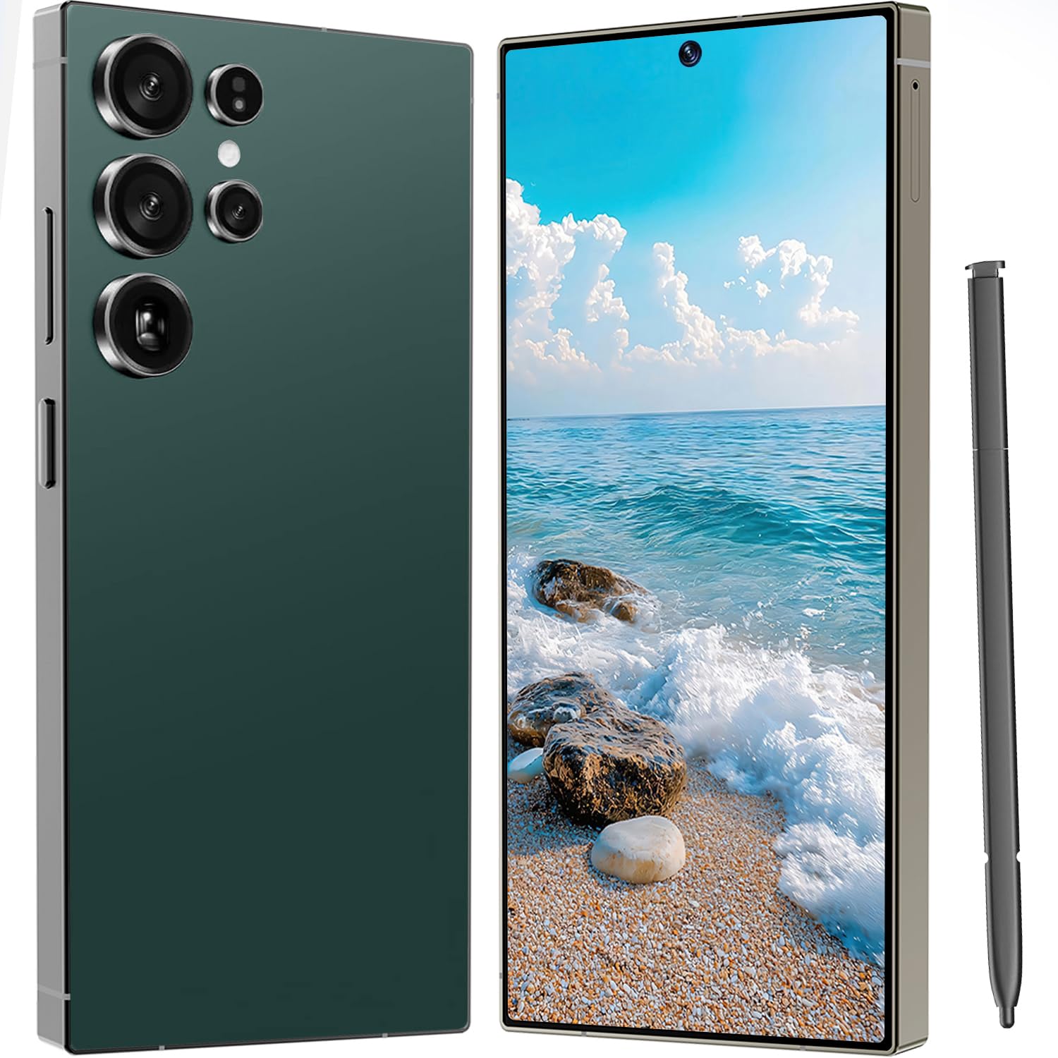 Photo 1 of ZFSMHXH I25 Ultra Unlocked Cell Phone, Built in Pen,6.99" HD Screen 8+256GB Unlocked Phones,6800mAh Long Battery Life Smartphone,5G/Dual SIM/Fingerprint Unlock/Face ID (Green)