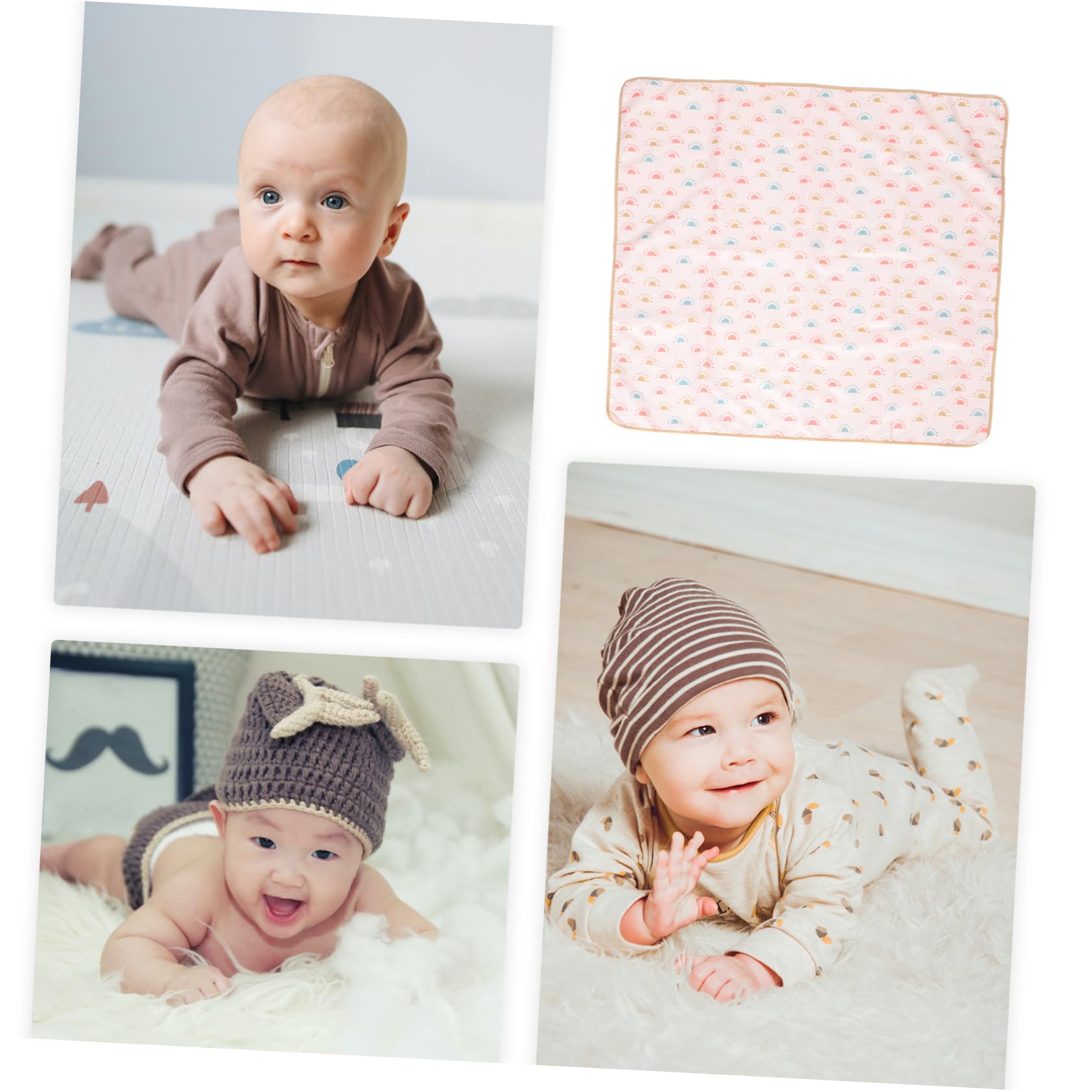 Tapis de Chaise Haute Antidérapant pour Bébé, Pliable, Polyester