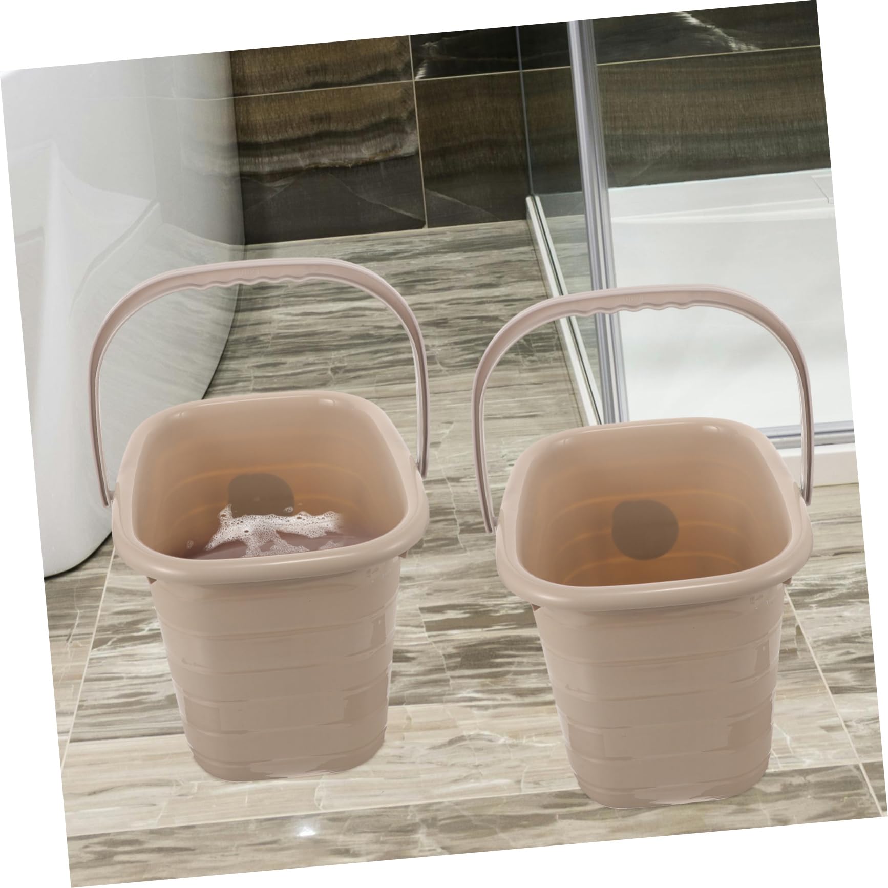 GARVALON Secchio per 11l con Manico in Plastica Rettangolare e Facile da Versare Acqua e Prodotti la Pulizia, Uso Domestico