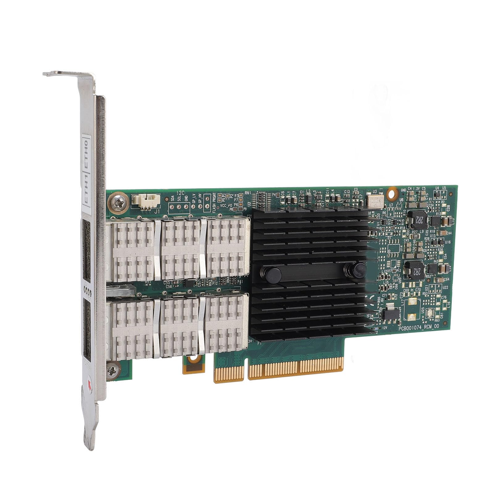 Domary Scheda Ethernet PCIe Scheda di Rete 2 Porte 80 Gbps Totali con Porte PCIe 3.0 X8 e QSFP per Workstation Server Data Center a Bassa Latenza