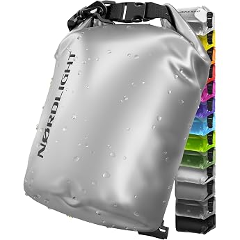 Nordlight Dry Bag 20 L Waterproof Bag   Metallic Waterproof Pack Bag with Roll Top Closure and Shoulder Strap for Swimming Bathing Beach Canoeing Stand-Up Paddling Diving
