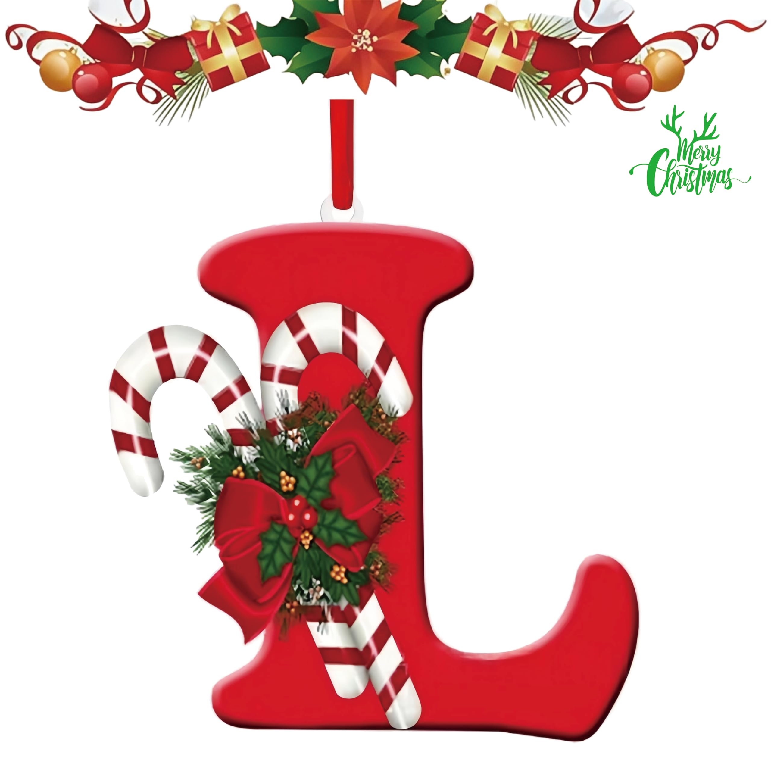 letter hanging Christmas tree decoration is a must-have for personalized DIY Christmas decoration. It is sturdy, not easily damaged or deformed, and can be used both indoors and outdoors (Letters-L)
