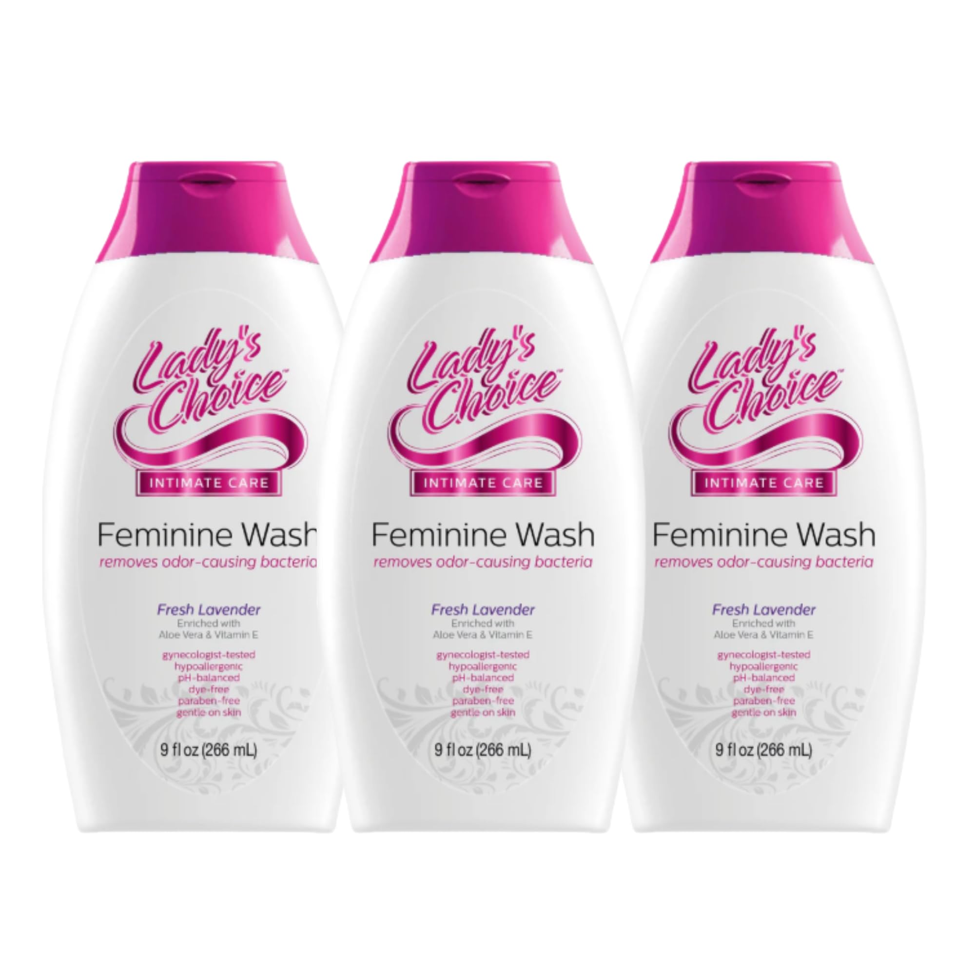Feminine Wash, Fresh Lavender, Gentle Cleansing Formula for Daily Freshness, 3 Pack of 9 oz Bottles