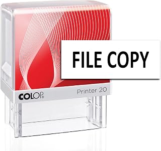 File Copy Colop P-20 Self-Inking Office Stationary Custom Rubber Stamp Personalized Pre Ink Stamp Black 14 X 38 MM