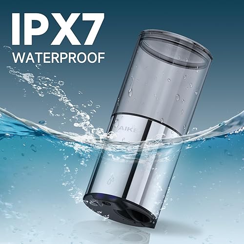Miniatura 2 de AIKE Dispensador automático de jabón líquido para montaje en pared para el hogar y el baño comercial, 13.5 onzas, IPX7, impermeable, acero