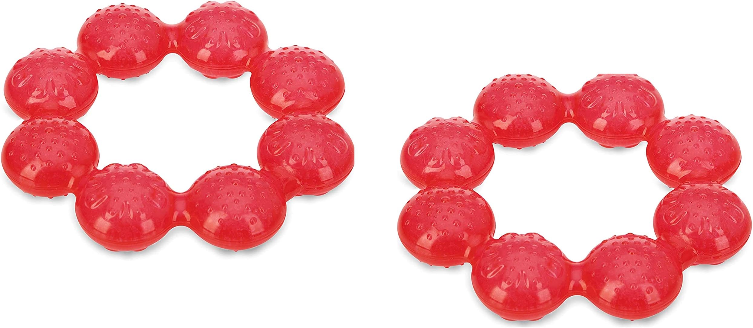 Nuby IcyBite Soother Ring Teether - 2 Pack Cooling Teethers For Babies With PurICE Gel