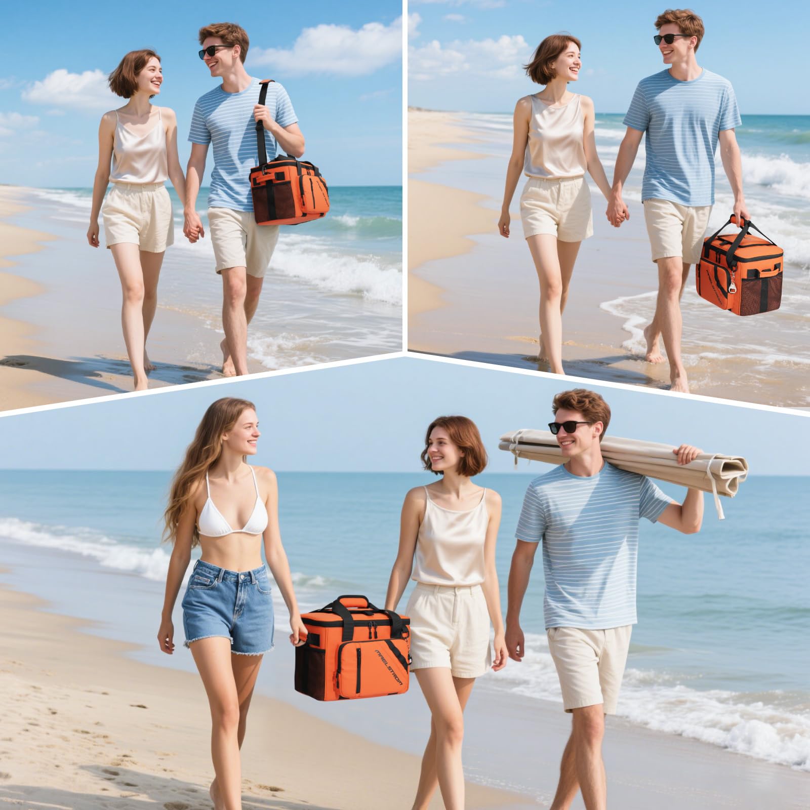 Maelstrom Kühltasche 25L, Faltbare isolierte Kühltasche mit Schnellzugriff | 5-Schicht-Isolierung, 16 Std. kalt, auslaufsicher, wasserdicht, mehrere Taschen, Flaschenöffner, Strand, Camping & Picknick