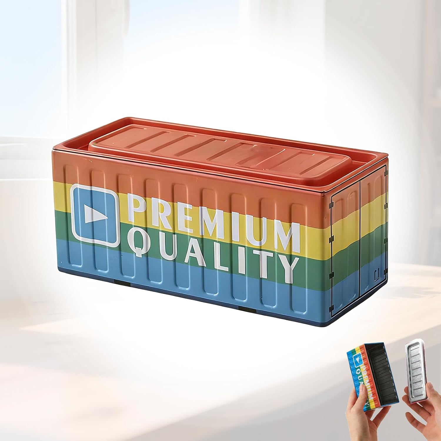 Mini storage box organiser office desk organiser pen boxes made of iron storage boxes for small parts stationery sea container in the style of a sea container multi-coloured
