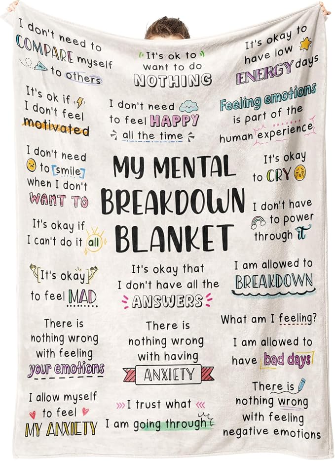 US-Dollar steigt auf 5,1606 Reais 3 71cQCE0lApL. AC SX679 Craftique My Mental Breakdown Blanket, Anxiety Relief Items, Emotional Healing Support Blanket, Mental Health Awareness/Gifts for Women Men, Therapy/Counseling Office Must Haves/Decoration, Therapist