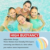 Vista 6 de Flotador trasero de seguridad para natación con 3 capas ajustables cinturones de natación impermeables dispositivo para niños flotadores de natación