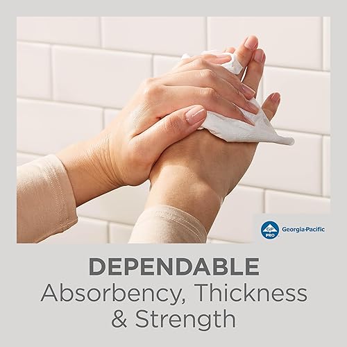 Miniatura 7 de Georgia-Pacific - Toallas de papel de alta calidad serie profesional de dos capas de GP PRO, color blanco, 2344214, 150 toallas por paquete, 16