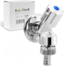 H2O-Flex® Geräteschrägsitzventil mit 1/2" Wandanschluss und 3/4"Abgang mit Rohrbelüfter Maschinen-Anschlussventil