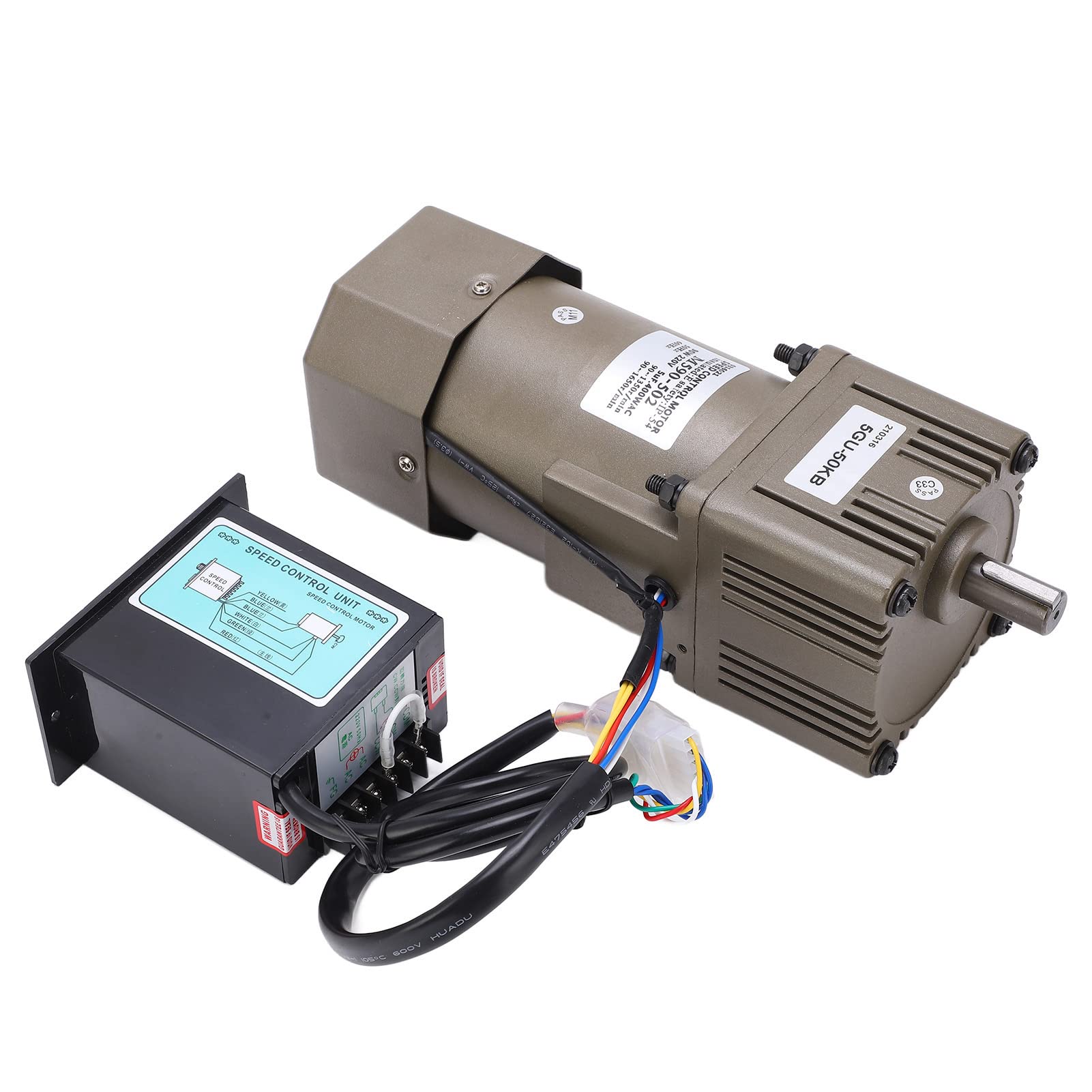 motor asincrono monofasico + Motor de engranaje eléctrico, CA 220V 90W Velocidad ajustable de desaceleración del motor de engranaje asíncrono monofásico(50K)