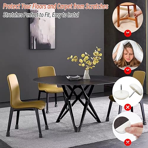 Miniatura 5 de 24 deslizadores de sillas pequeñas para suelos alfombrados, almohadillas cuadradas para muebles, protectores de patas de silla para alfombras,